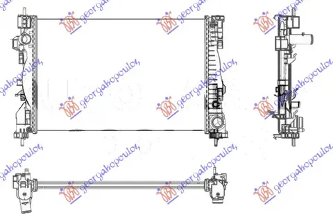 HLADNJAK MOTORA 1.8TBi (61x406x2.6) (NISSENS)