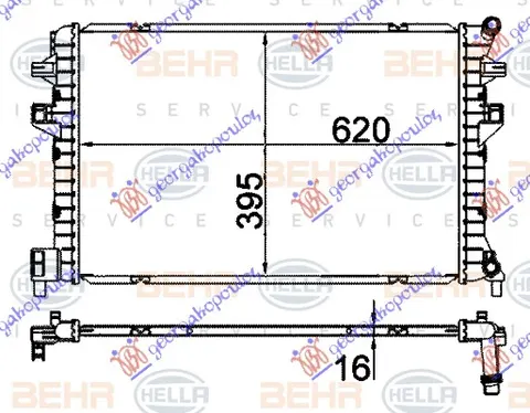 HLADNJAK MOTORA DODATNI BENZIN/DIZEL (62x41x1.6) (HELLA)