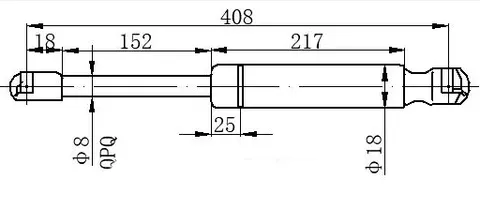 AMORTIZER GEPEK VRATA (408L-265N)