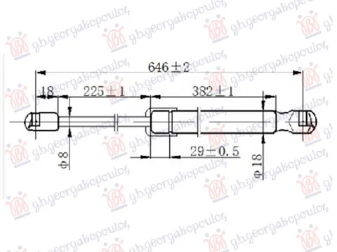 AMORTIZER GEPEK VRATA (646L-235N)
