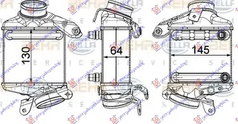 HLADNJAK INTERKULERA 4.0-4.4 BENZIN (130x145x64) (& GT-F07)