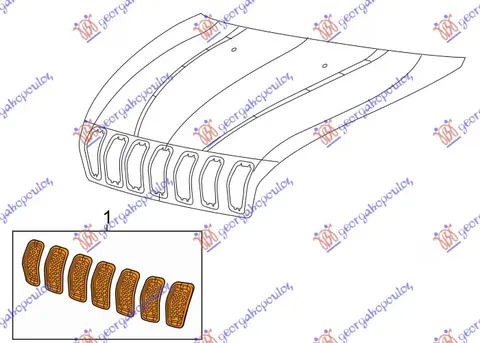 PVC MASKA KOMPLET CRNA (HROM OKVIR) (SET 7 KOM)