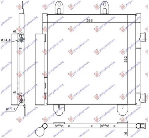 HLADNJAK KLIME ZA SVE MODELSE (390x350x16) R134a (MARELLI)