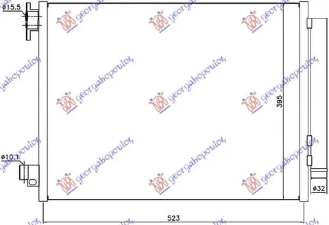 HLADNJAK KLIME BENZIN/DIZEL (510x39.7x12) 2012- (VALEO TIP)