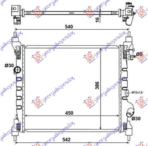 HLADNJAK MOTORA 1.0/1.2i 16V (45x39x17) (KOYO)