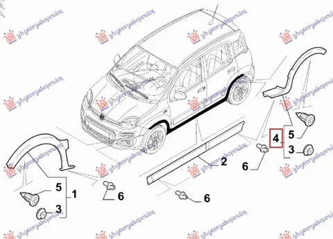RUB PLASTICNI ZADNJEG BLATOBRANA (4X4/TREKKING)