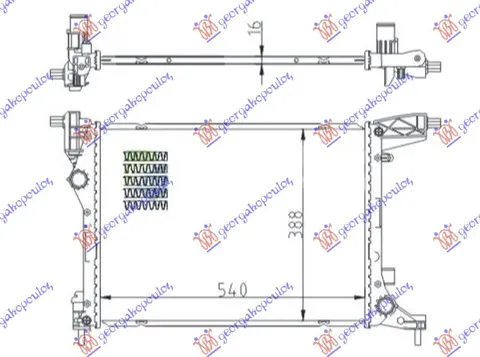 HLADNJAK MOTORA 1.4 (70KW) BENZIN (MAN) (540x410x16)