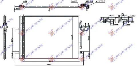 HLADNJAK KLIME 1.6 TDCI ECOnetic (626x470x16)