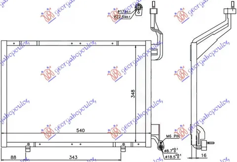 HLADNJAK KLIME 1.6 TDCi (540x348x16) -14