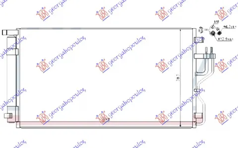 HLADNJAK KLIME ZA SVE MODELE BENZIN (655x380x16) (KOREJA)