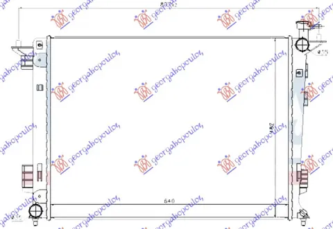 HLADNJAK MOTORA 2.0/2.4 BENZIN (MAN) (640x480x16) (KOREJA)