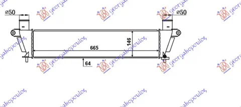 HLADNJAK INTERKULERA 2.5-3.0 TD (665x146x64)