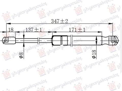 AMORTIZER GEPEK VRATA (345L-375N)