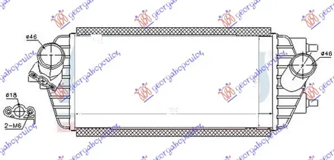 HLADNJAK INTERKULERA 1.7 CRDi DIZEL (350x160x90)