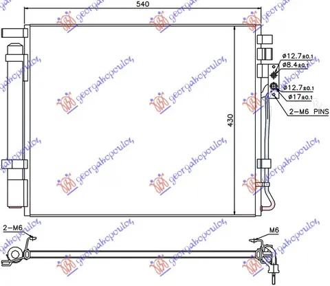 HLADNJAK KLIME 2.0/2.2 CRDI (505x425x16)