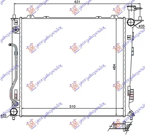 HLADNJAK MOTORA 2.0/2.2 CRDi MAUELNI/AUTO (51x48.3x26)