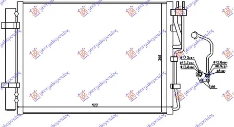 HLADNJAK KLIME 1.4/1.6 CRDi (485x367)
