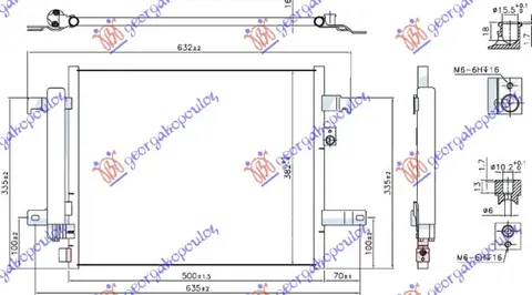 HLADNJAK KLIME 1.5/2.0 BENZIN (465x365x12)