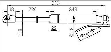 AMORTIZER GEPEK VRATA 5 VRATA (613L-375N)