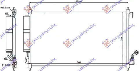 HLADNJAK KLIME 1.6i 16V (610x342x16)