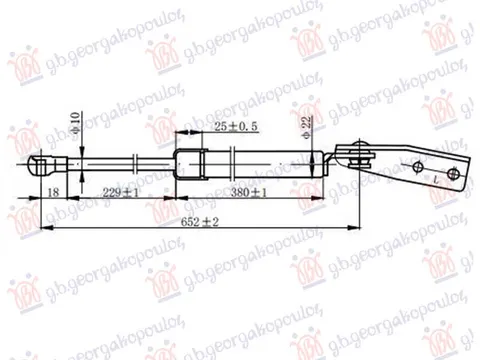 AMORTIZER GEPEK VRATA (652L-450N)