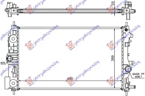 HLADNJAK MOTORA 1.7/2.0 DIZEL (68x39.5)