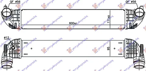 HLADNJAK INTERKULERA 1.6 CDTi DIZEL (600x114x95)