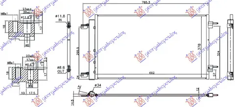 HLADNJAK KLIME 1.4i 16V B14XE (692x378x12)