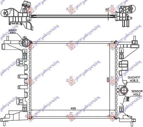 HLADNJAK MOTORA 1.4i/16V (A14XER) (47x42.8)