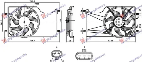 VENTILATOR KOMPLET 1.3 DIZEL - 1.0/1.4 BENZIN