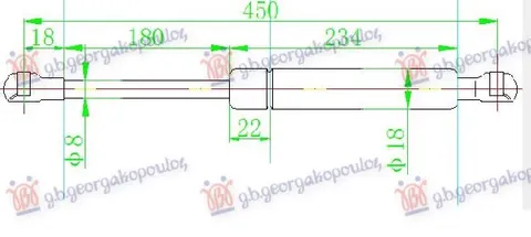 AMORTIZER GEPEK VRATA (450L-385N)
