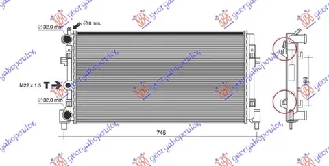 HLADNJAK MOTORA 1.0 BENZIN (MANUELNI) (640x340) (NISSENS)