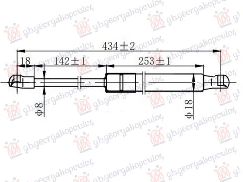 AMORTIZER GEPEK STAKLA (431L-120N)