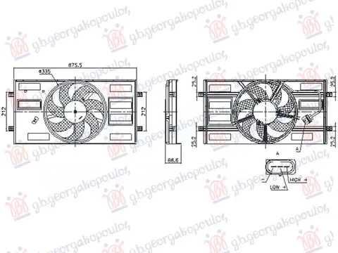 VENTILATOR 1.0 BENZIN (330MM) (NRF)