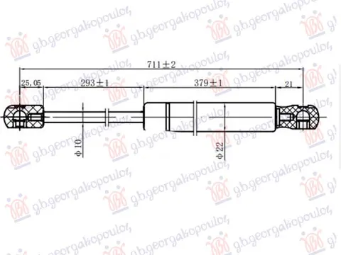 AMORTIZER GEPEK VRATA (712L-985N)