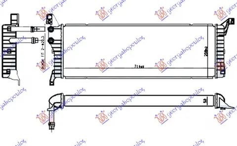 HLADNJAK MOTORA DODATNI 2.0 TDi (110/150KW) DIZEL (715x245x50)