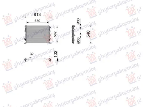 HLADNJAK MOTORA 1.4/2.0 BENZIN - 2.0 DIZEL (650x494) (NISSENS)