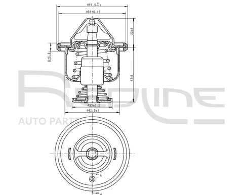 55TO004-Termostat Citroën-Daihatsu-Peugeot 107-Toyota Aygo (B1)-Yaris (P9)-Yaris (P1)-Yaris (P13)-zamenski rezervni deo