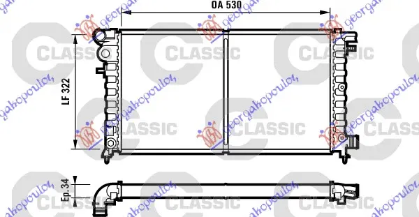 HLADNJAK MOTORA 1.5 DIZEL (53x29.7) (NRF)