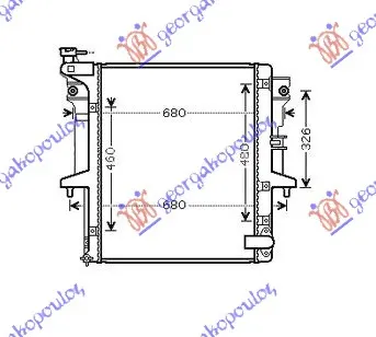 HLADNJAK MOTORA 2.5 T.D. (MAN) (52.5x63.5) SA POKLOPCEM (KOYO)