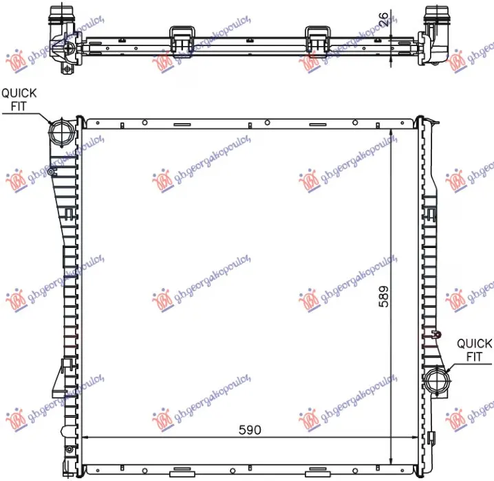 HLADNJAK MOTORA 3.0 BENZIN/DIZEL (MAN) (59x60x2.4) (NRF)