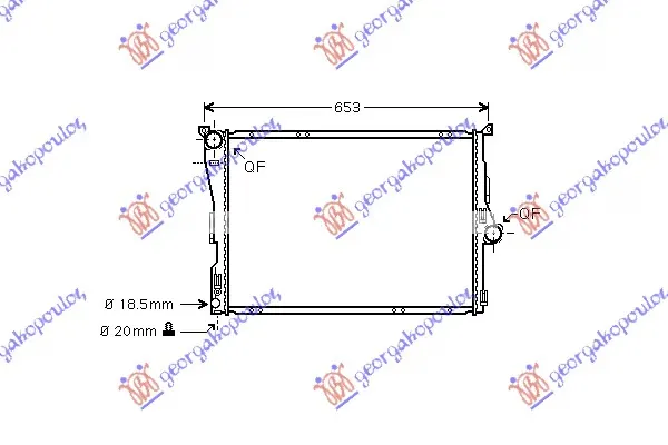 HLADNJAK MOTORA ZA SVE MODELE BENZIN (MAN) (600x460x32) 1 CEV (NRF)