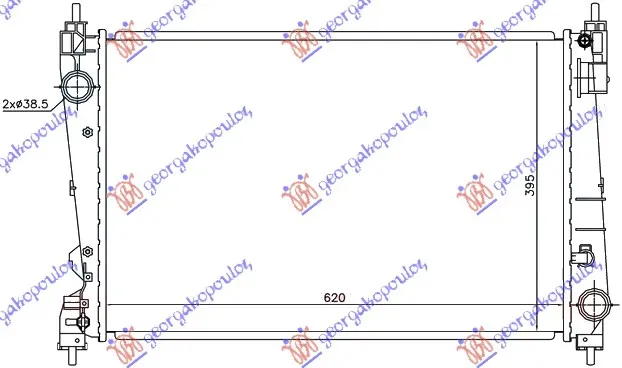 HLADNJAK MOTORA 1.4i 16V TURBO (A14NEL) (62x39) 12-