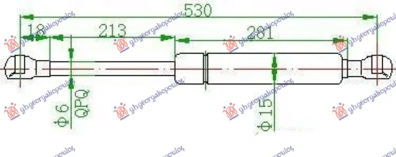 AMORTIZER GEPEK STAKLA (530L-110N)