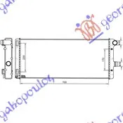 HLADNJAK MOTORA 1.9 DIZEL (+ A/C) (700x306x38) (NISSENS)