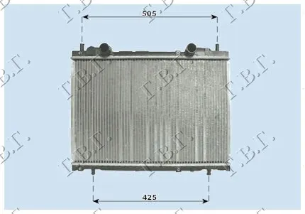 HLADNJAK MOTORA 1.8/2.0 (+AC) (375x563) (BEZ VENTILA) (NRF)