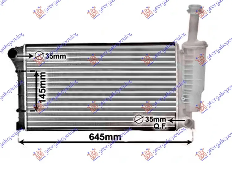 HLADNJAK MOTORA 1.1/1.2i 8V (+AC) (55x31.7) (NISSENS)
