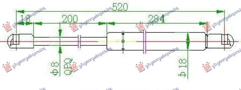 AMORTIZER GEPEK VRATA (520L-360N)