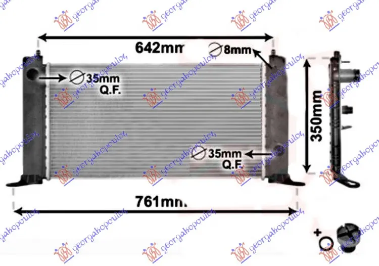 HLADNJAK MOTORA 1.2/1.4/1.6 BENZIN (MAN) (+/-AC) (580x310)