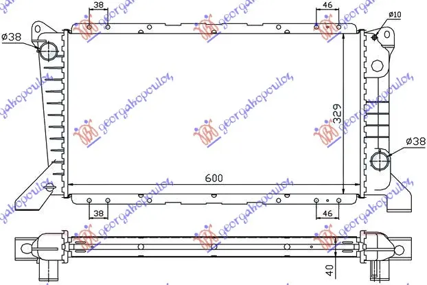 HLADNJAK MOTORA 2.5 D (-AC) (60x33)